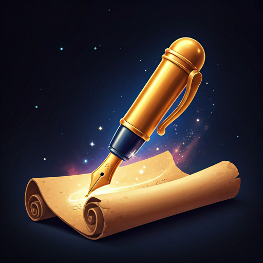 Magic pencil writing a story